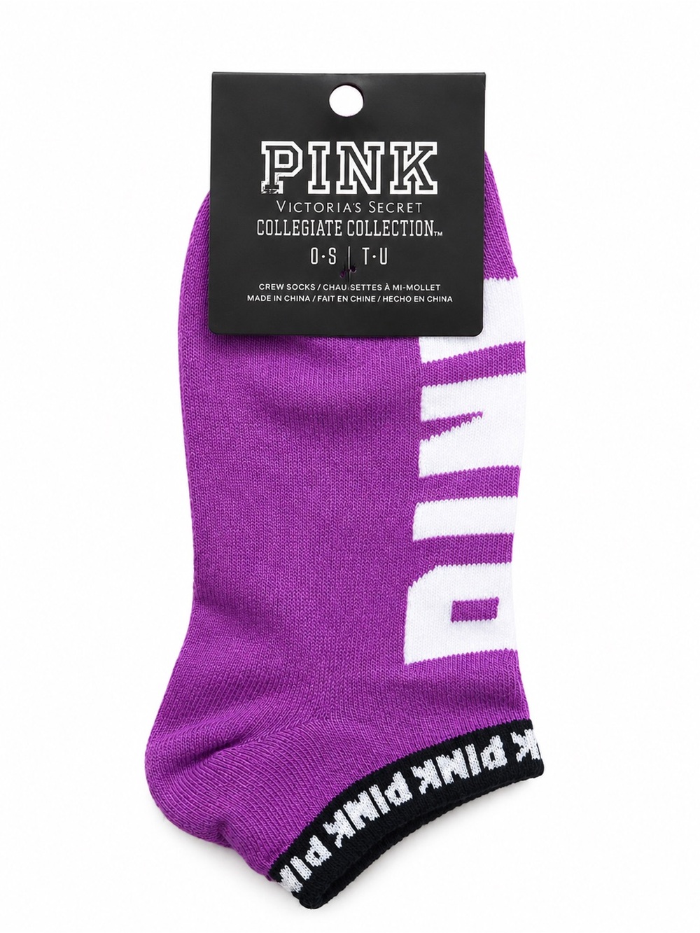 PINK Victoria’s Secret Collegiate Crew Socks Mint Green NWT